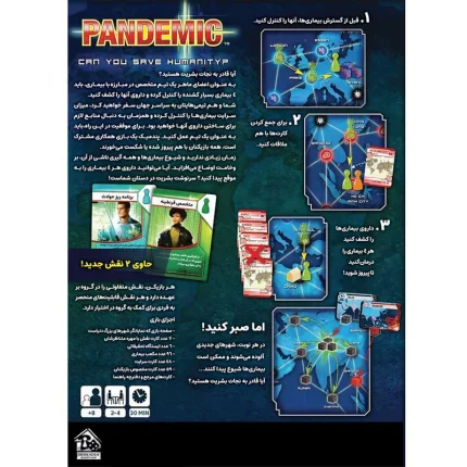بازی فکری پندمیک Pandemic | بردگیم همکاری استراتژیک خانوادگی
